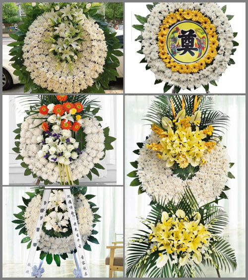 浙江省宁波慈溪市周巷镇万寿寺村花圈速递